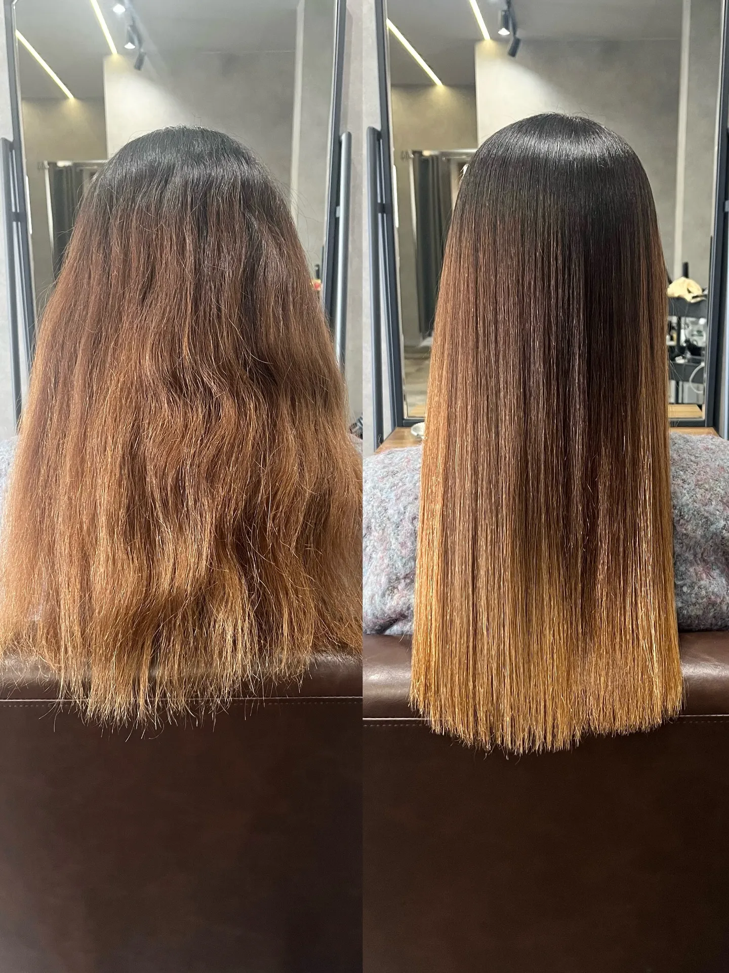 美髪矯正のビフォーアフター☺︎