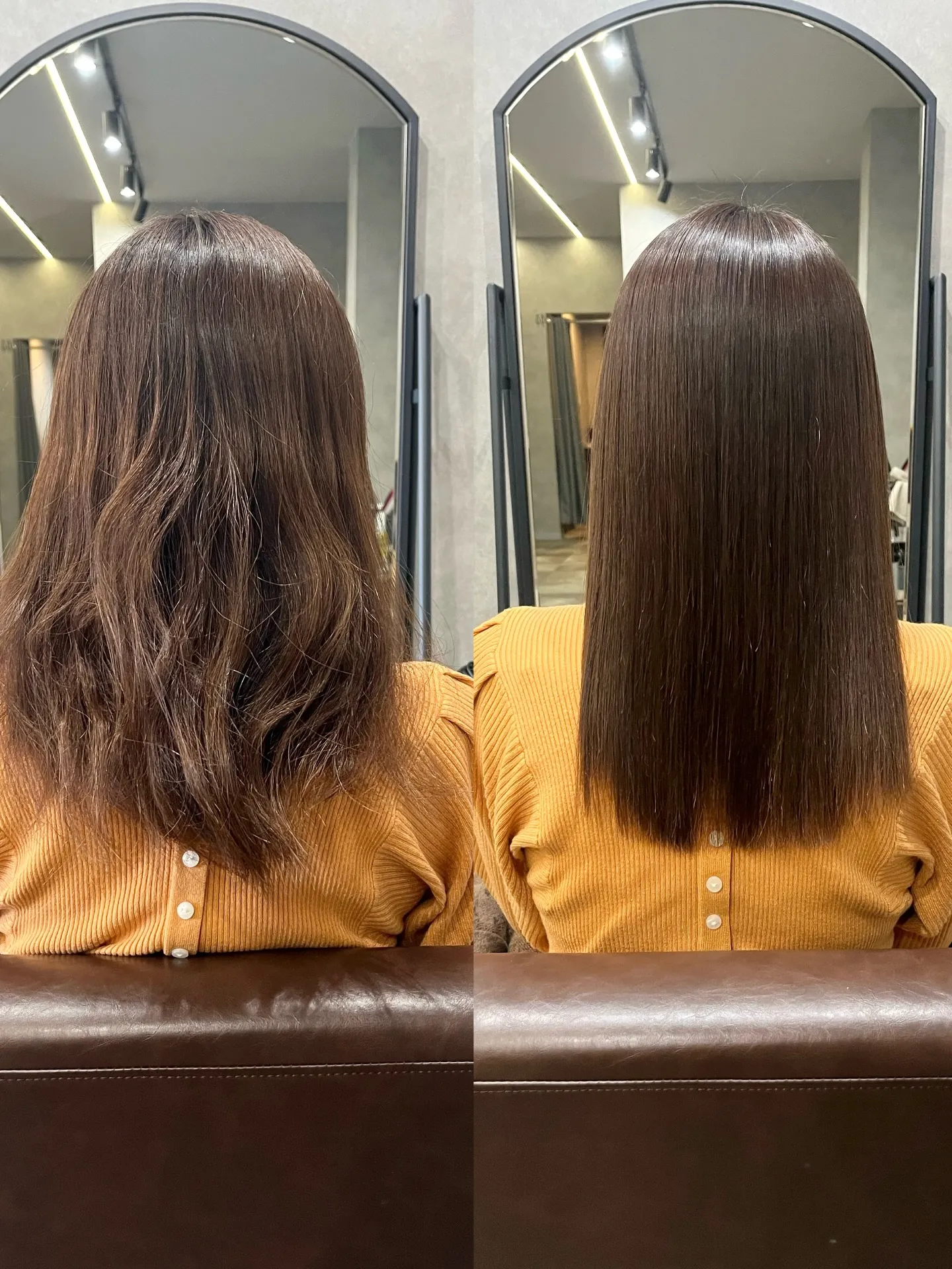 美髪矯正のビフォーアフター☺︎